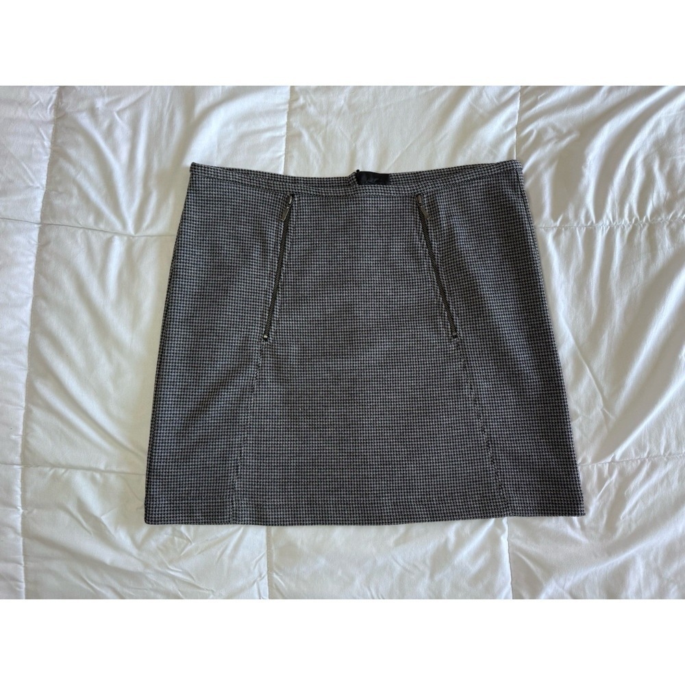 Willi Smith Toothhound Mini Skirt Black/Gray/White Size 6 Pencil Skirt EUC